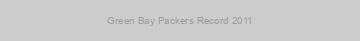 Green Bay Packers Record 2011